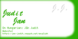 judit jan business card
